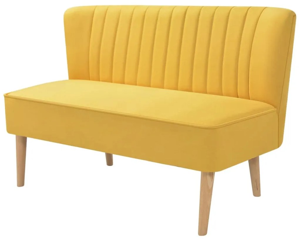 sárga szövetkanapé 117 x 55,5 x 77 cm