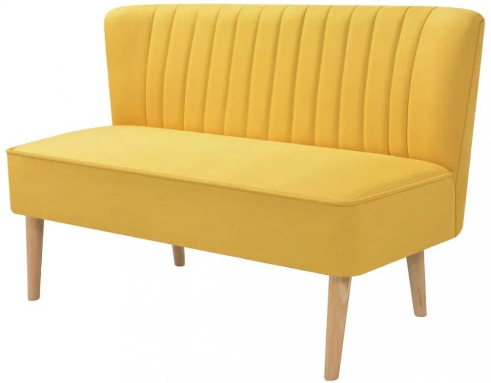 Szövet kanapé 117x55,5x77cm sárga