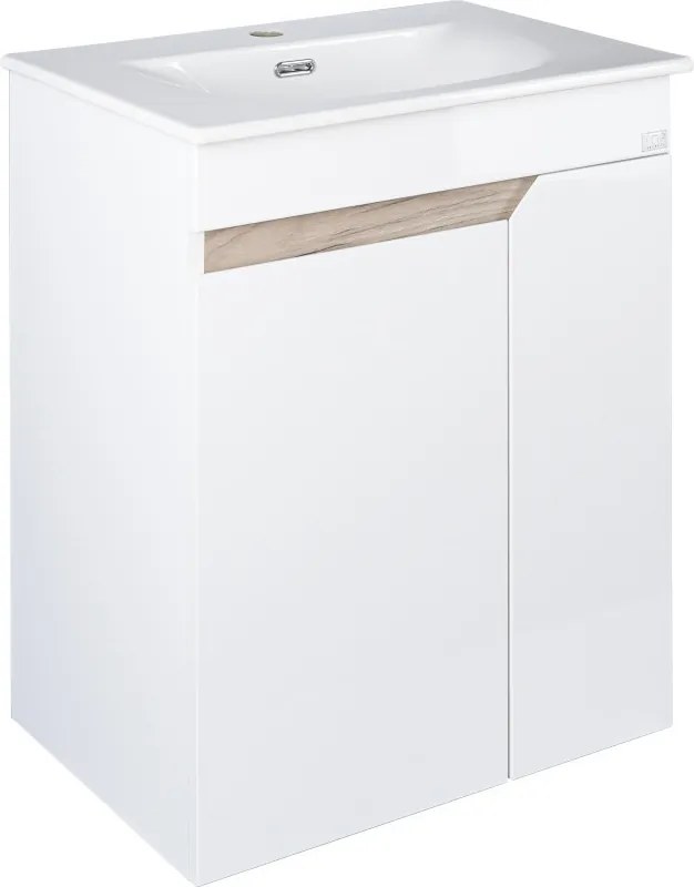 TMP VISION LONG 60 fali függesztett fürdőszobai bútor - SKY E-8099-60 mosdóval- 61 x 46 x 74 cm