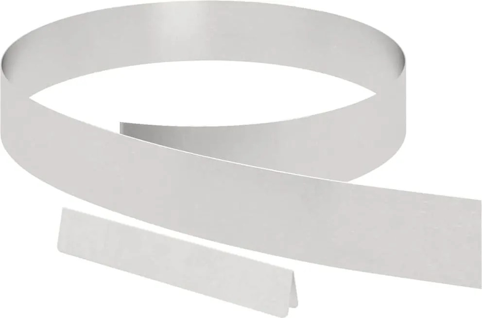 vidaXL Fűszegélyezés Ezüst 450 x 0.05 x 15 cm Rozsdamentes acél