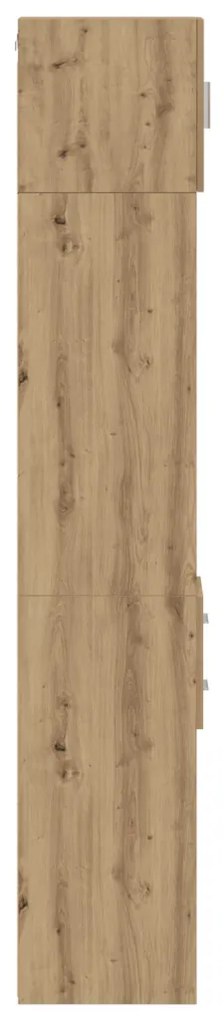 Karcsú Tárolószekrény Kézműves Tölgyfa 30x42.5x225 cm Műgyanta Fa