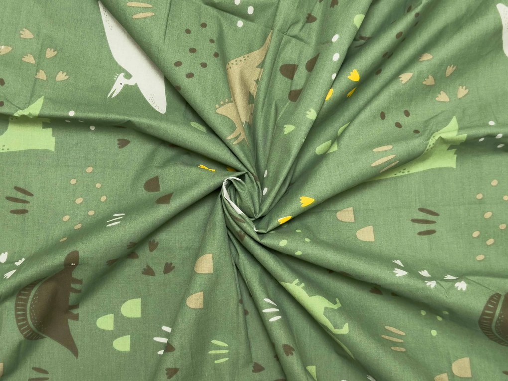 Szett 2 db díszpárnahuzat DINO STEPS 40x60 cm, sötétzöld