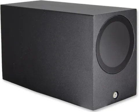 MasterLED Lida 150x92 fekete szögletes oldalfali lámpa GU10-es foglalattal