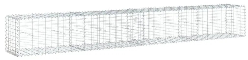 horganyzott vas gabion kosár fedéllel 400 x 50 x 50 cm