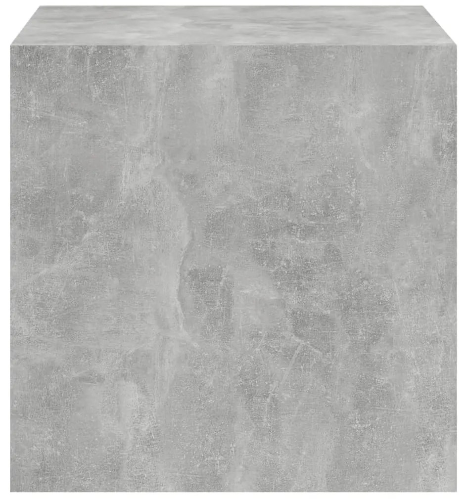 betonszürke szerelt fa fali szekrény 37 x 37 x 37 cm