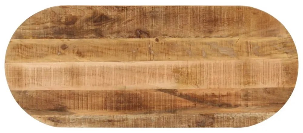 tömör nyers mangófa ovális asztallap 100 x 40 x 3,8 cm