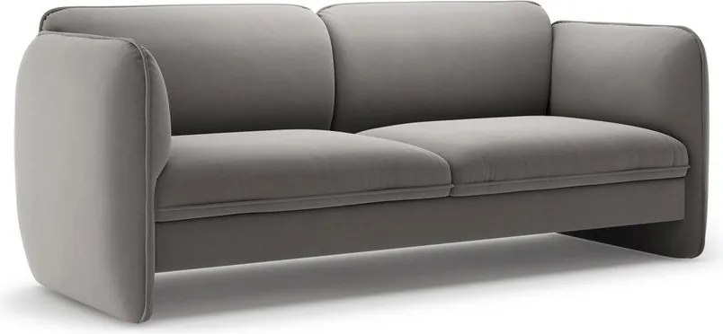 Sötétszürke bársony kanapé 204 cm Georgia – Micadoni