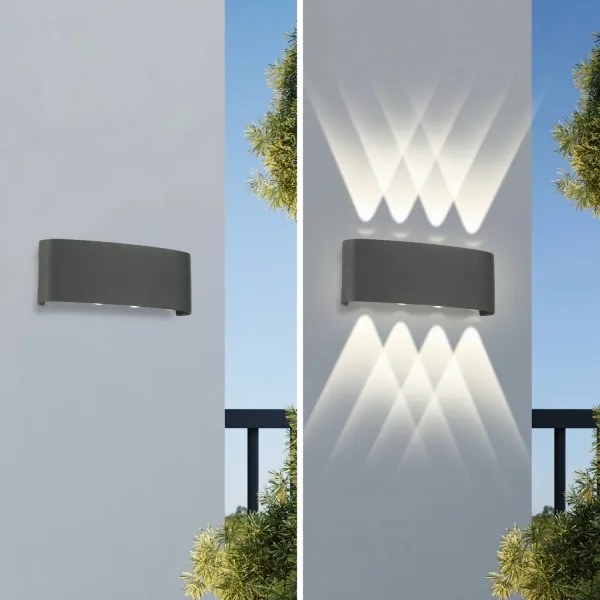 Brilagi - FLAREBOX LED/8W/230V kültéri fali lámpa, antracit, IP65