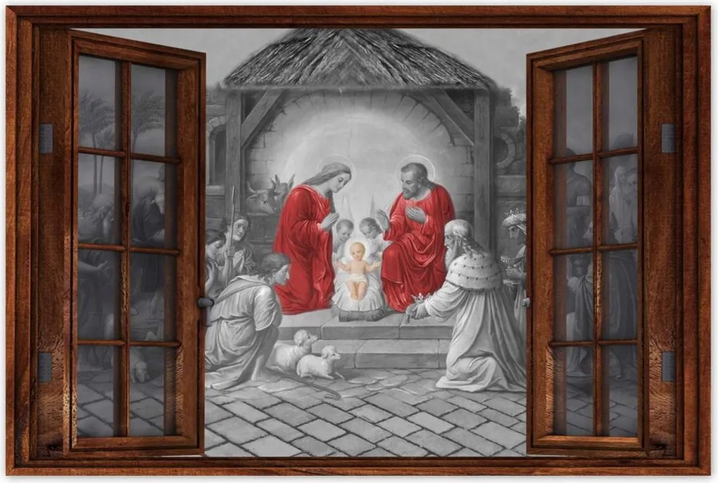 Poszterek 120x80 Szent család piros