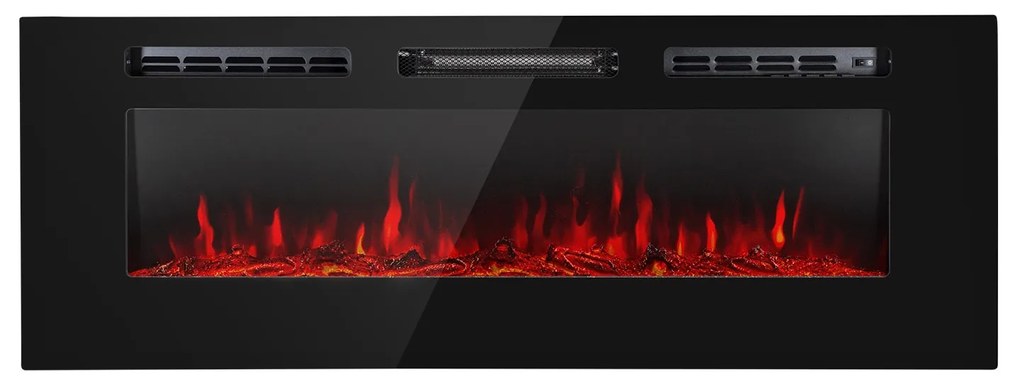 Klarstein Galeras, elektromos fali és beépített kandalló, 1800 W, LED, 3 szín, időzítő