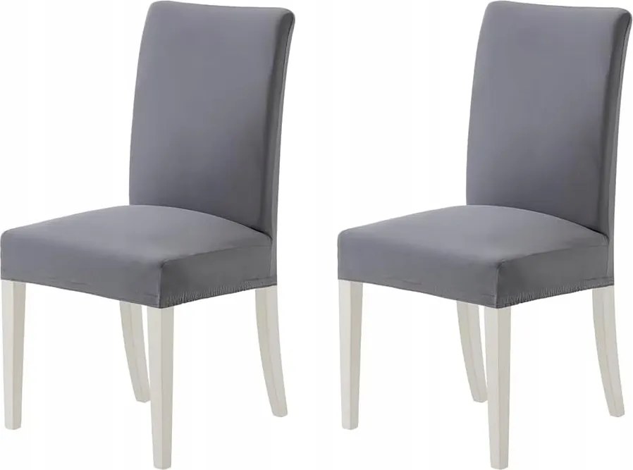 Székhuzatok magas háttámlával rugalmas szett világosszürke 2 db