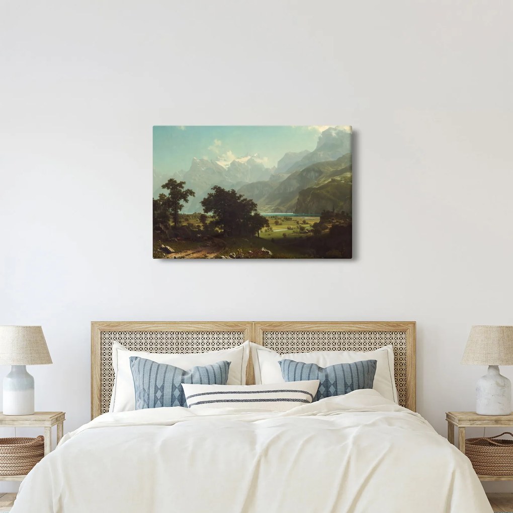 Kép - Albert Bierstadt, Lake Lucerne, reprodukciók (90x60 cm)