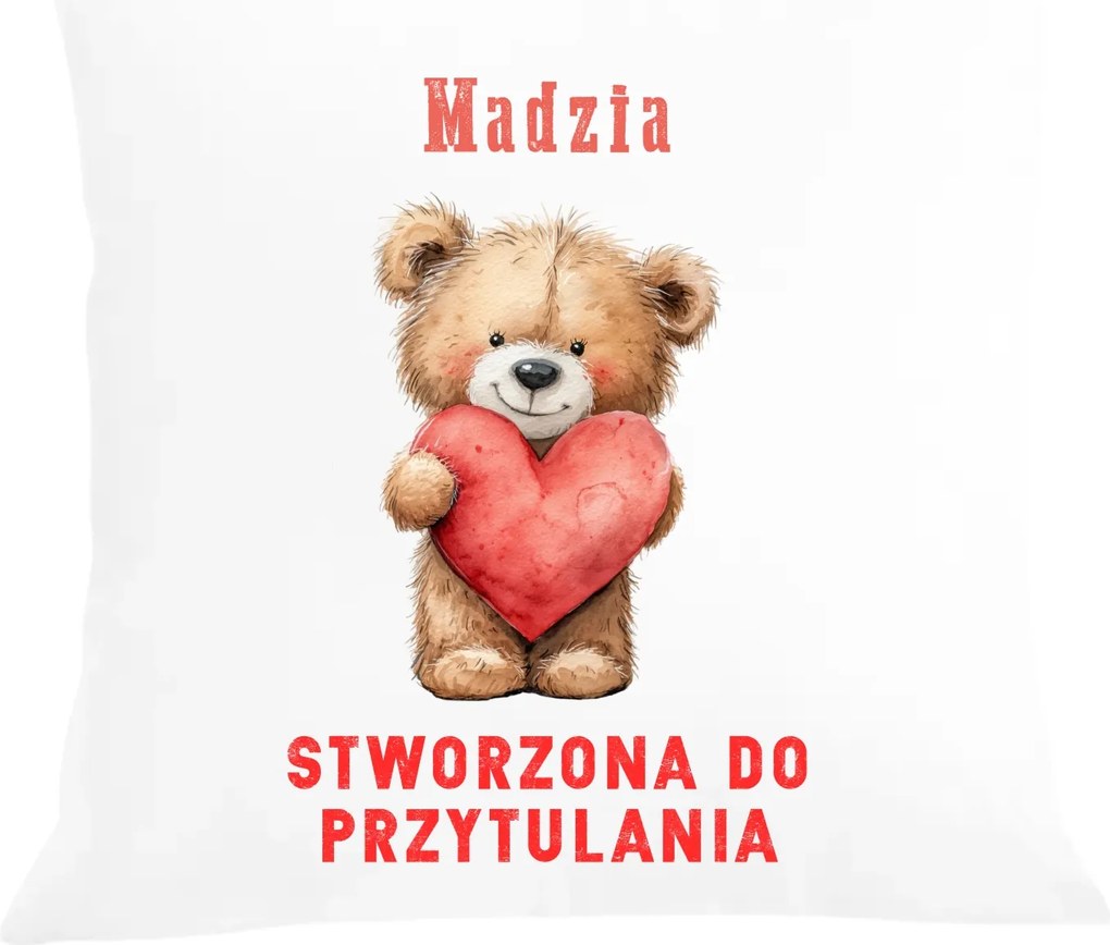 Párna párnahuzat Valentin napi ajándék Ölelés Név