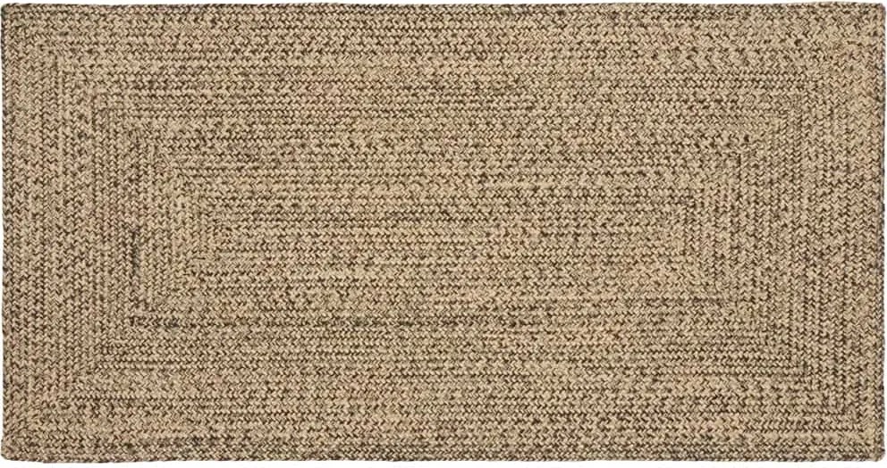 vidaXL Területszőnyegek Természetes és fekete 100 x 200 cm Juta