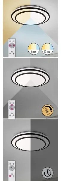 Rabalux 2130 - LED Dimmelhető mennyezeti lámpa LUPITA LED/40W/230V fekete + távirányító