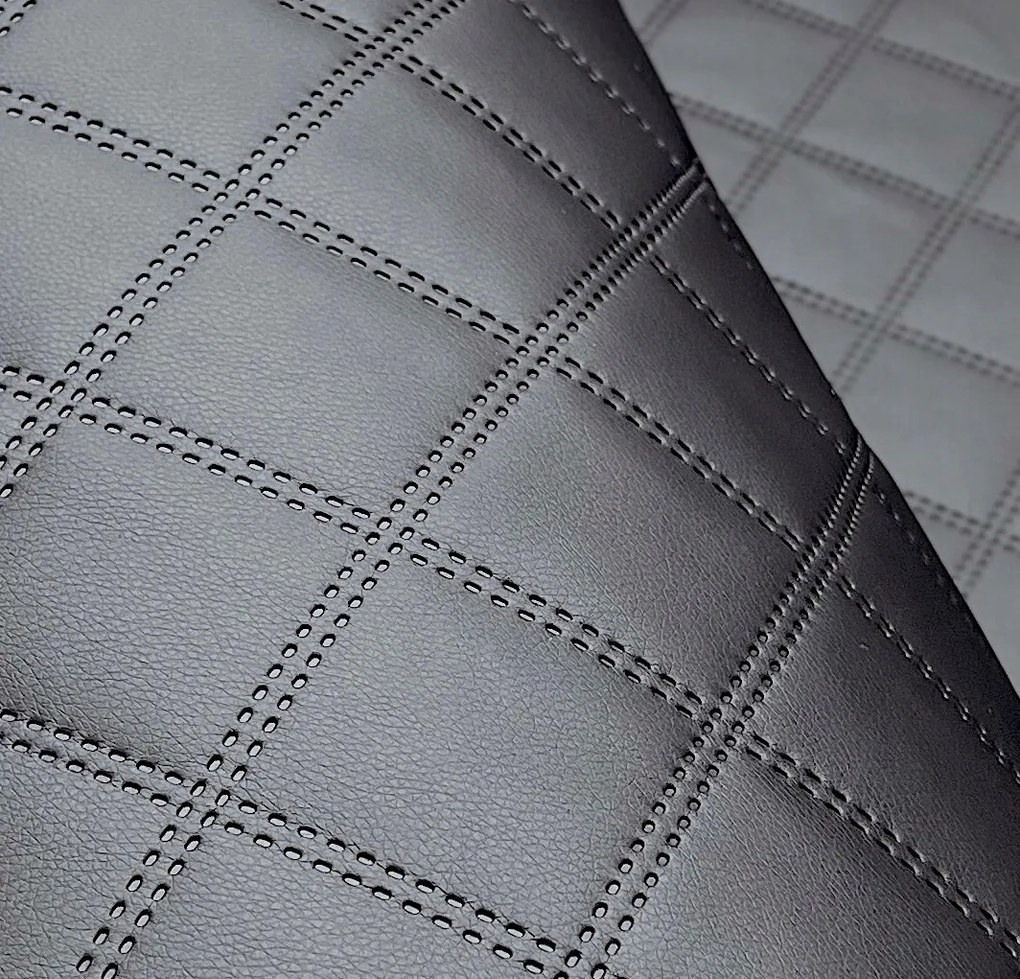 Antracit fali dekoráció Rombusz mintás ökobőr kárpit 7x7