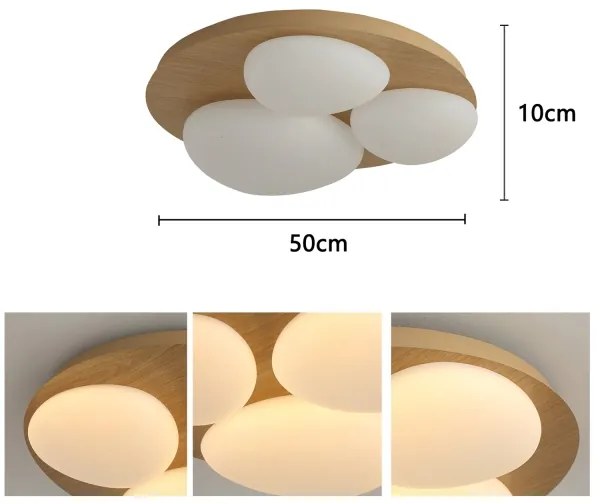 Brilagi - VISBY WOOD LED mennyezeti lámpatest LED/36W/230V átmérő 50 cm barna