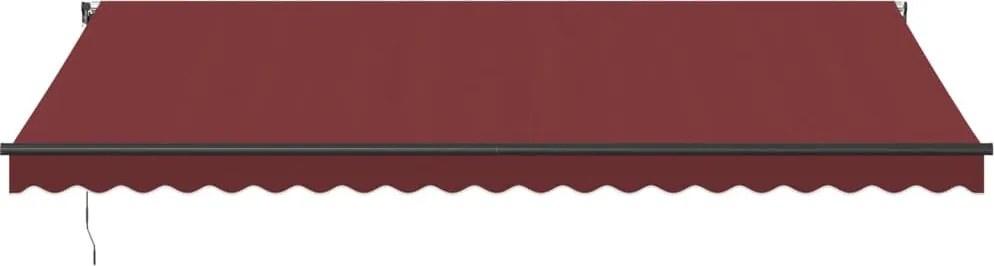 Burgundi vörös kézzel kihúzható napellenző 500 x 350 cm