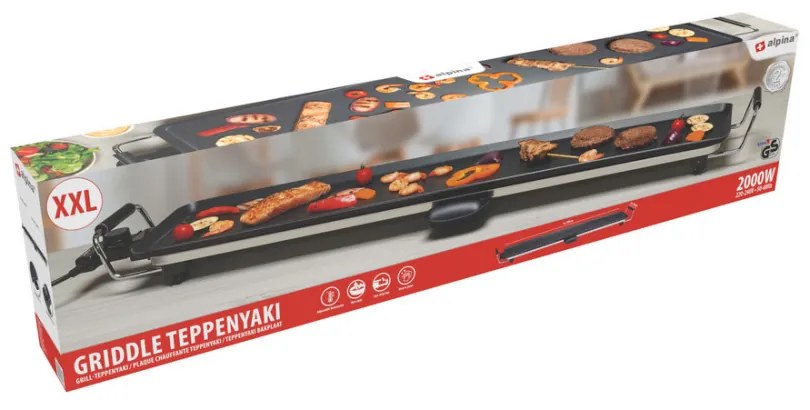 ALPINA Teppanyaki látványgrill 2000W XXL (100x20cm)