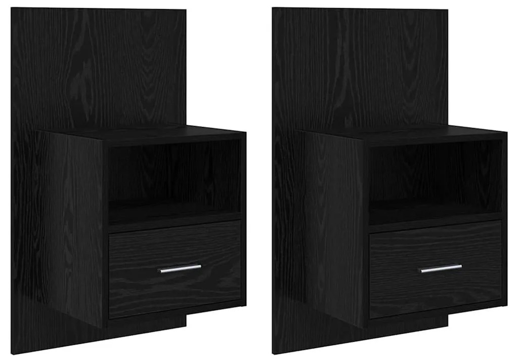Ágyat tartó szekrény 2 pcs Musta tammi 48.5 x 32.5 x 80 cm