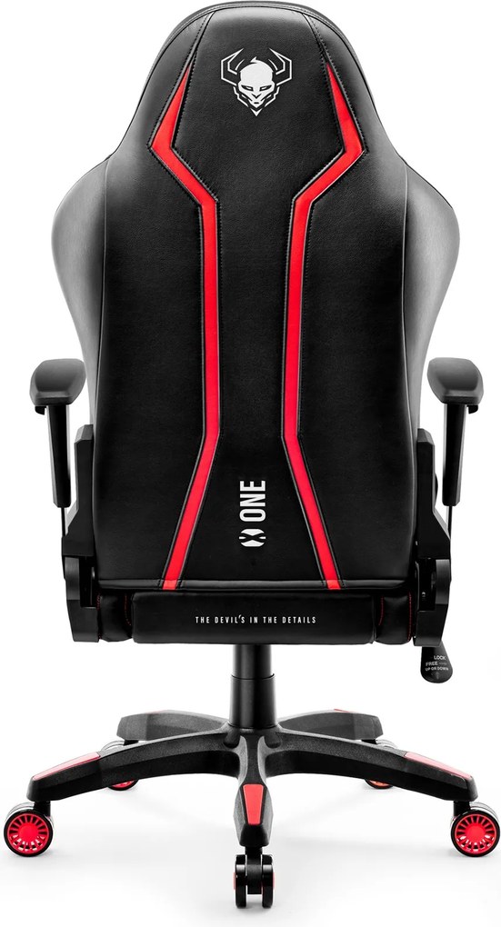 Gamer szék műbőr Small Size, fekete-piros: Diablo X-One 2.0
