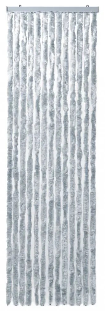 fehér és szürke zsenília rovarfüggöny 56 x 200 cm
