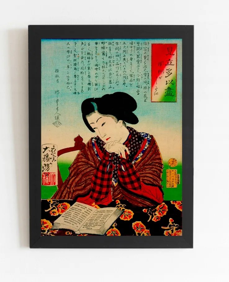 Régi grafika Japán Tsukioka Yoshitoshi vászon