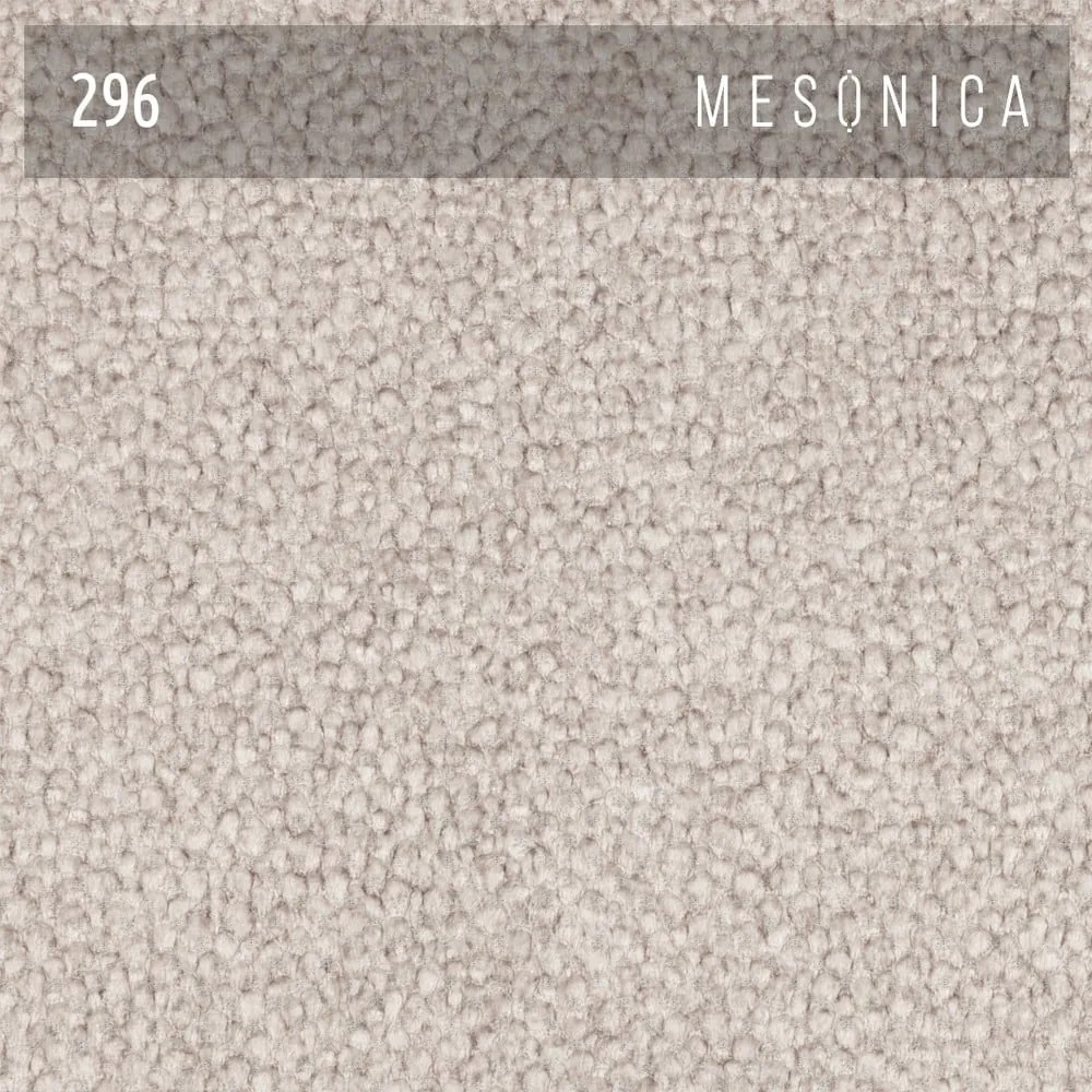 Krémszínű kárpitozott franciaágy ágyráccsal 180x200 cm Fioro – MESONICA
