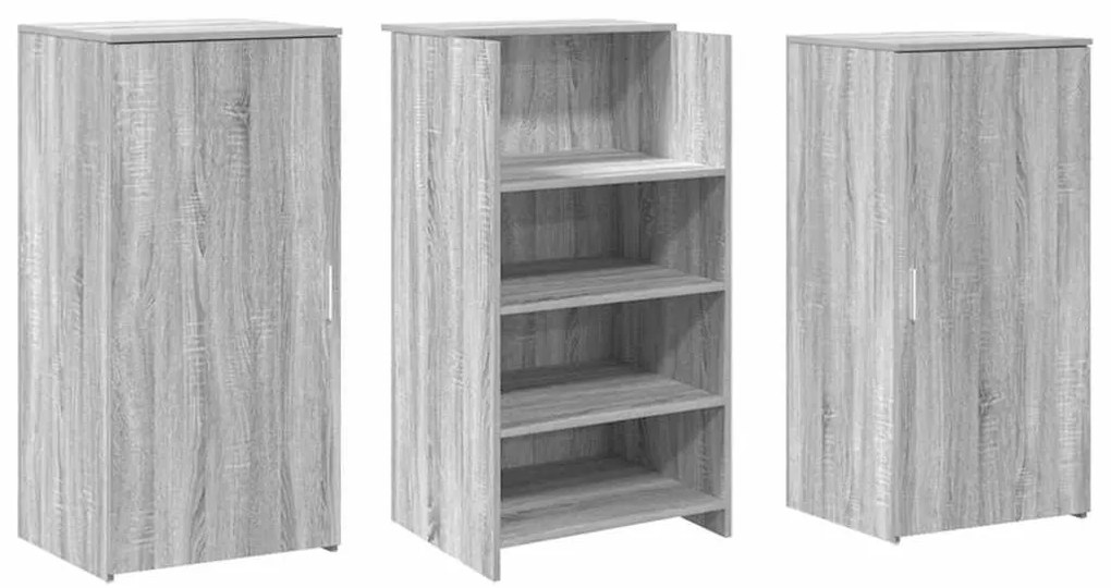 recepciós pult szürke sonoma 155x50x103,5 cm szerelt fa
