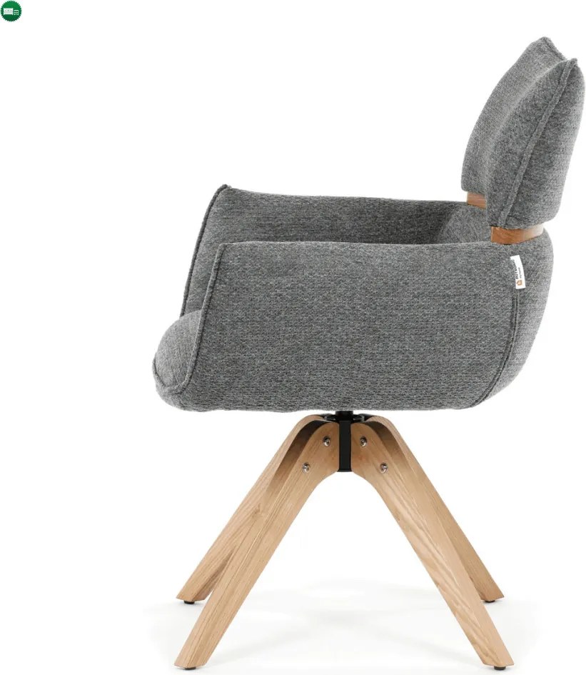 Szürke szövet étkezőszék – kényelmes kárpitozott szék DCH-D1348 GREY2