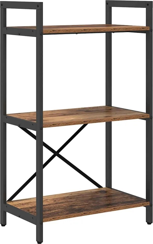 vidaXL Könyvespolc Öreg fa 56 x 34 x 96 cm Faanyag