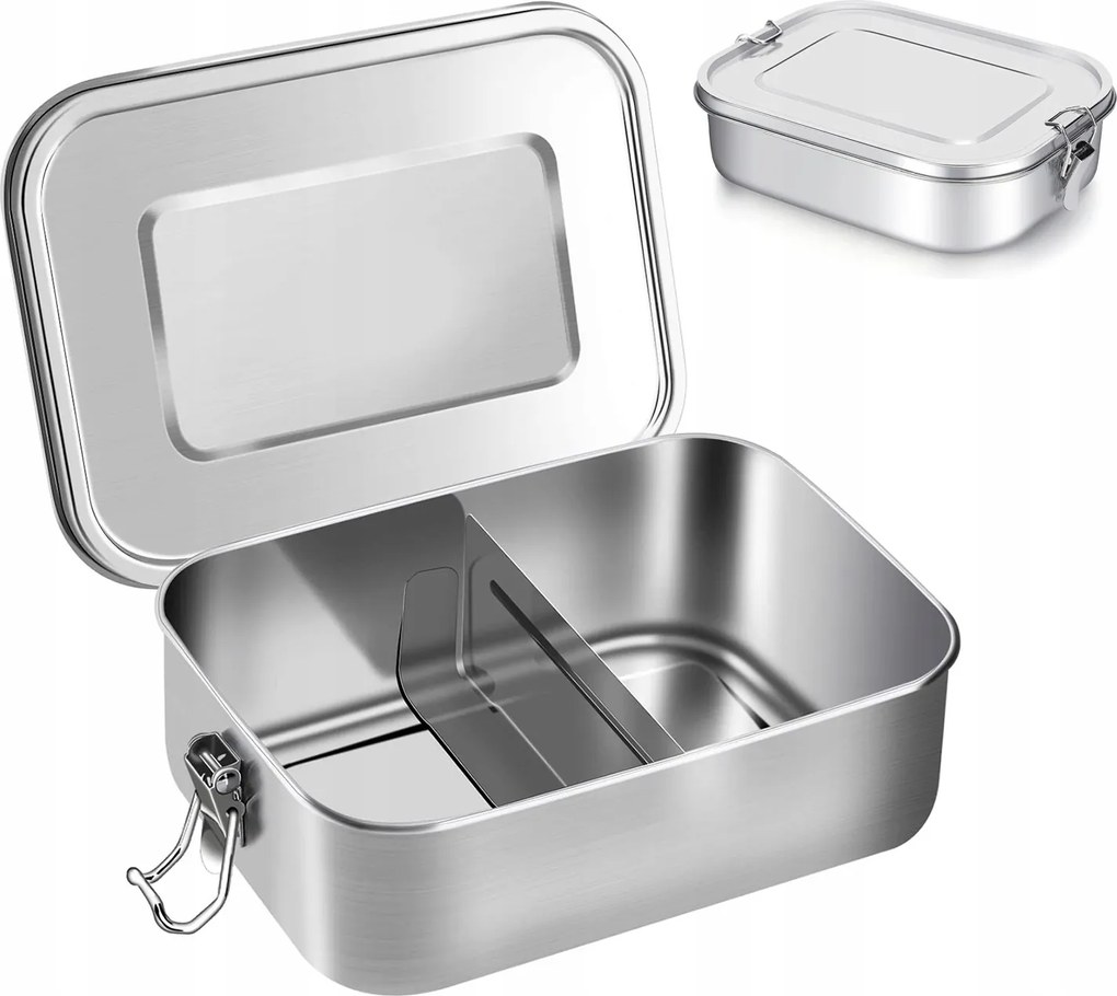 Légmentesen záródó uzsonnás doboz 850 ml Uzsonnás doboz csatokkal az iskolába a hegyekbe síeléshez