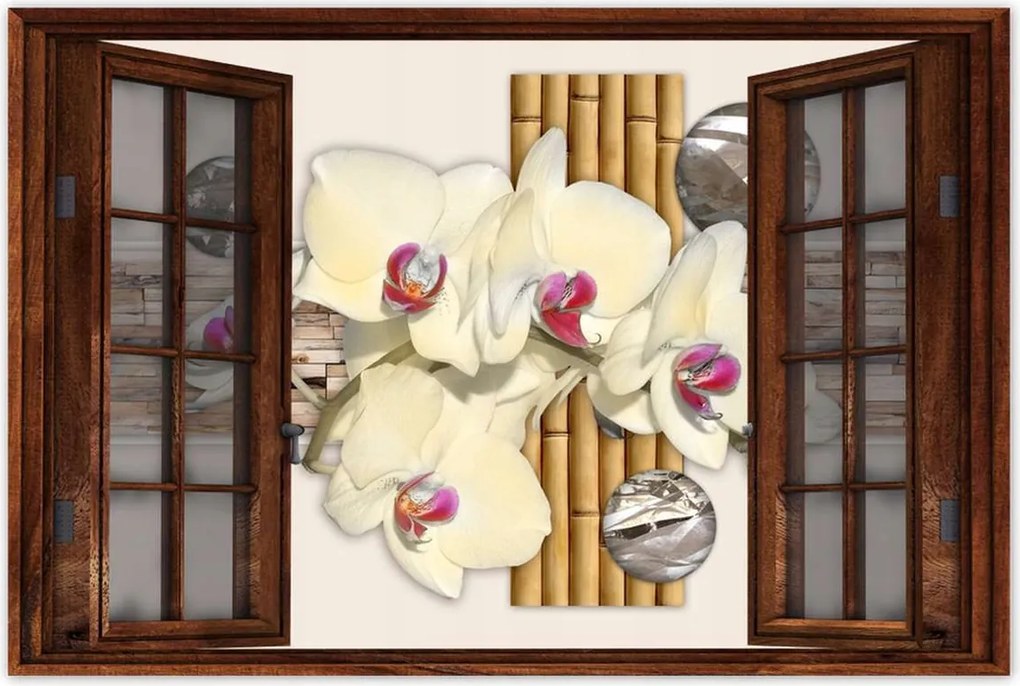 Poszterek 90x60 Virágmintás bambusz