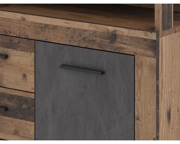 RUNA komód sötétbarna/antracit