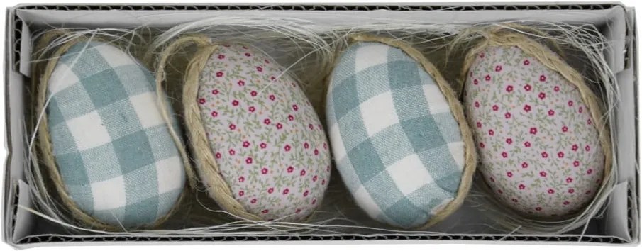 4 db dekorációs húsvéti tojás dobozban, 19 x 5 cm - Ego Dekor