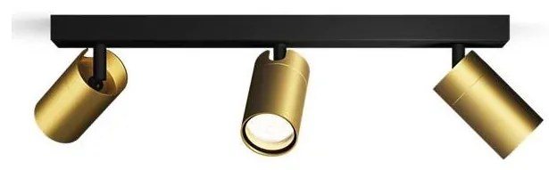 Philips Philips - Fürdőszobai spotlámpa IDRIS 3xGU10/5W/230V IP44 fekete/arany P6241