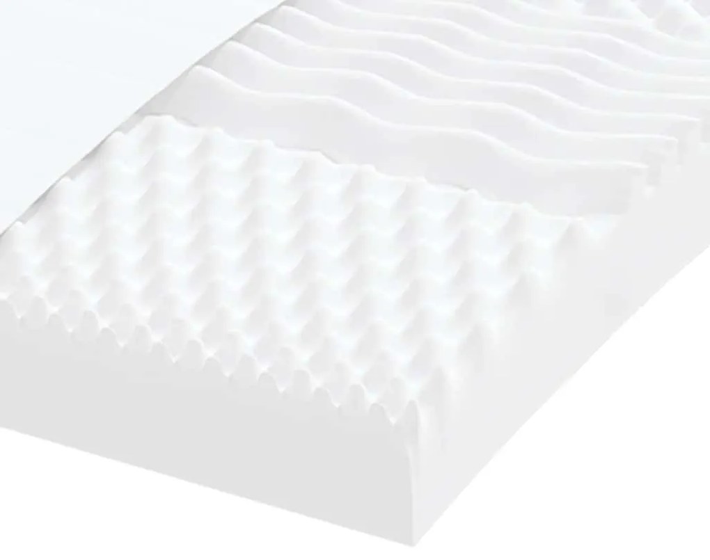 fehér 7 zónás 20 ILD keménységű habmatrac 200 x 210 cm