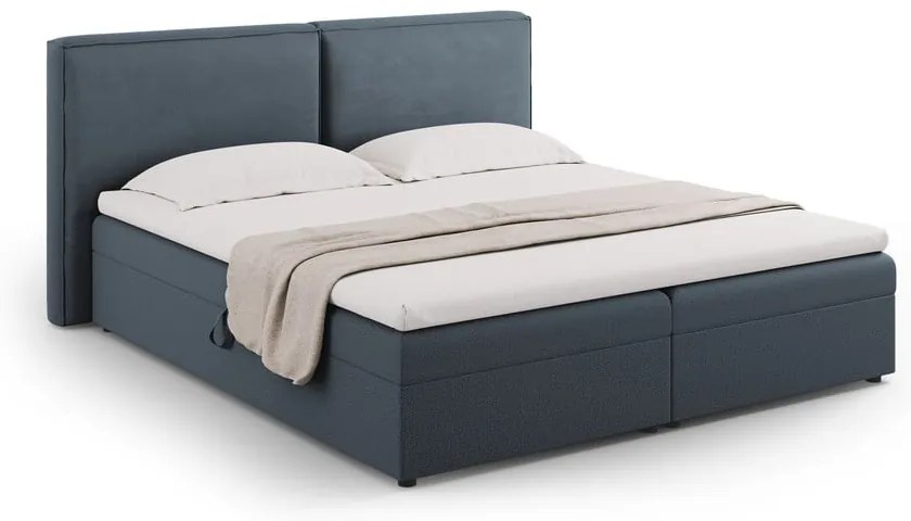 Kék ágyneműtartós boxspring ágy 160x200 cm Arendal – Cosmopolitan Design