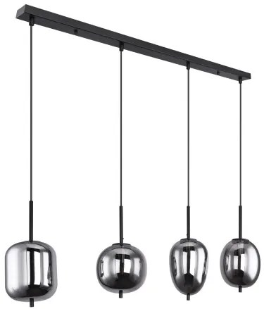 GLOBO 15345-4 BLACKY Többágú Függesztett Lámpa IP20