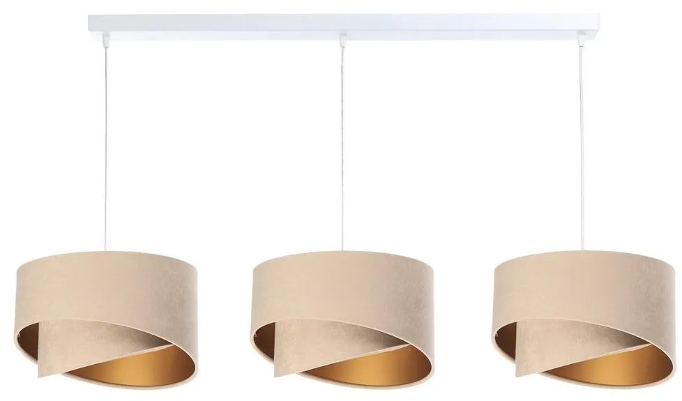 Csillár zsinóron GALAXY 3xE27/60W/230V bézs/arany