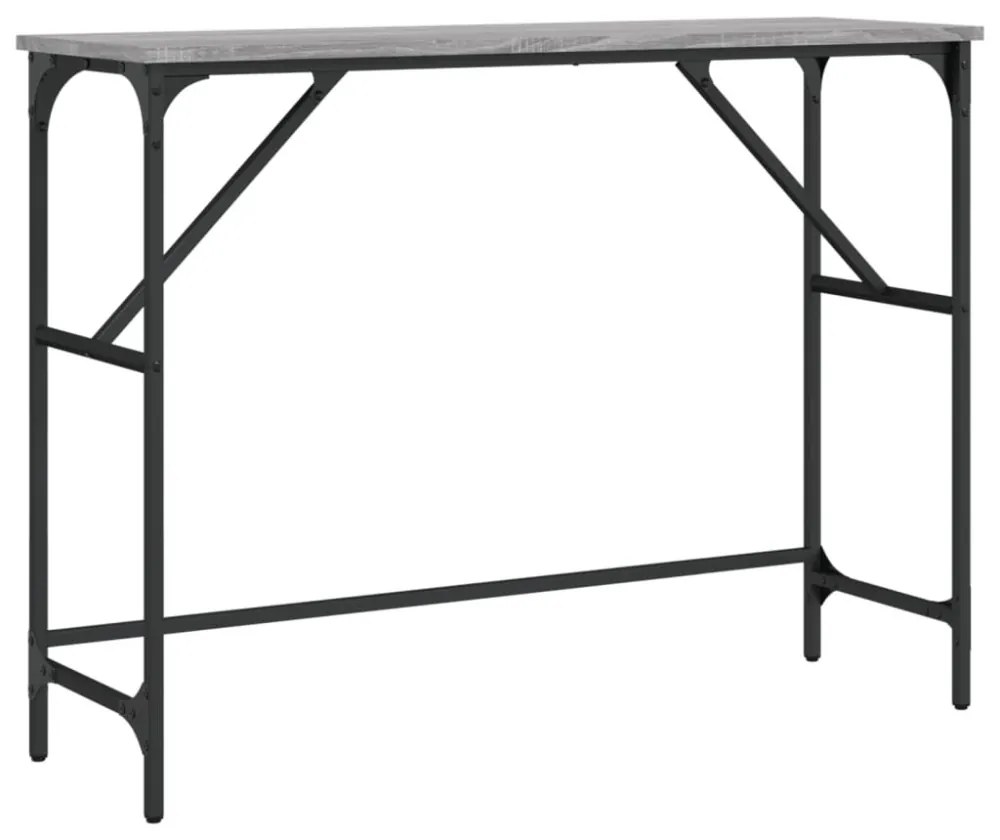 szürke sonoma színű szerelt fa tálalóasztal 100x32x75 cm