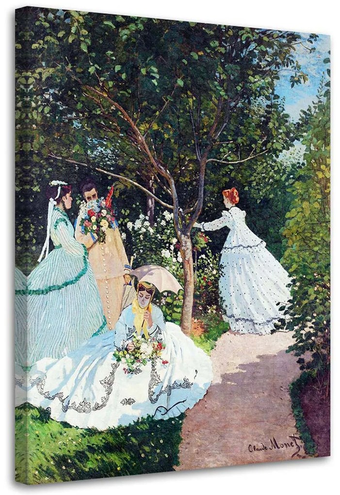 Gario Vászonkép Nok a kertben - Claude Monet, reprodukció Méret: 40 x 60 cm