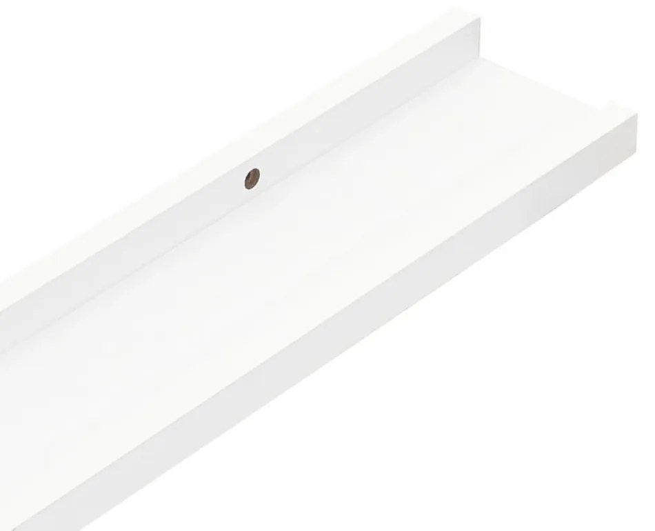 2 db fehér MDF szegélypolc képkeretekhez 40 x 9 x 3 cm