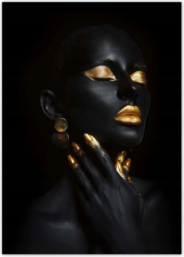 Poszterek 50x70 Arannyal bevont arc