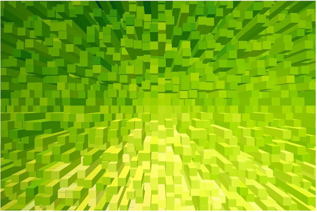 Sárgászöld kockák képe (90x60 cm)