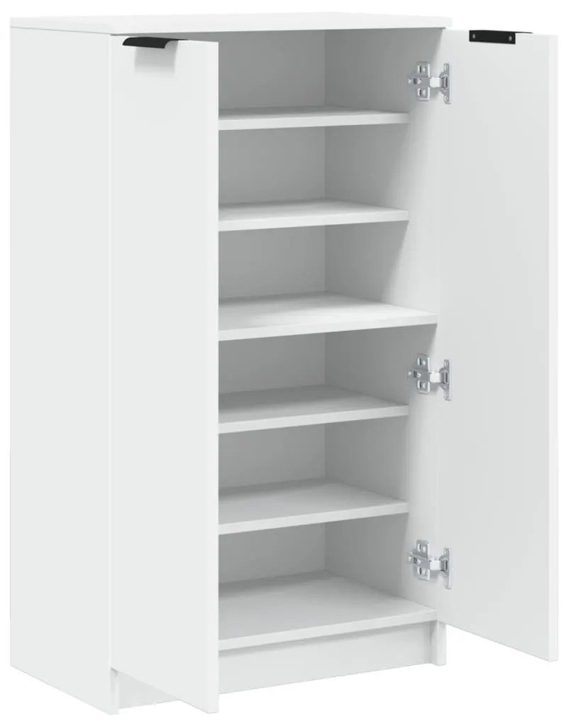 fehér szerelt fa cipősszekrény 59 x 35 x 100,5 cm