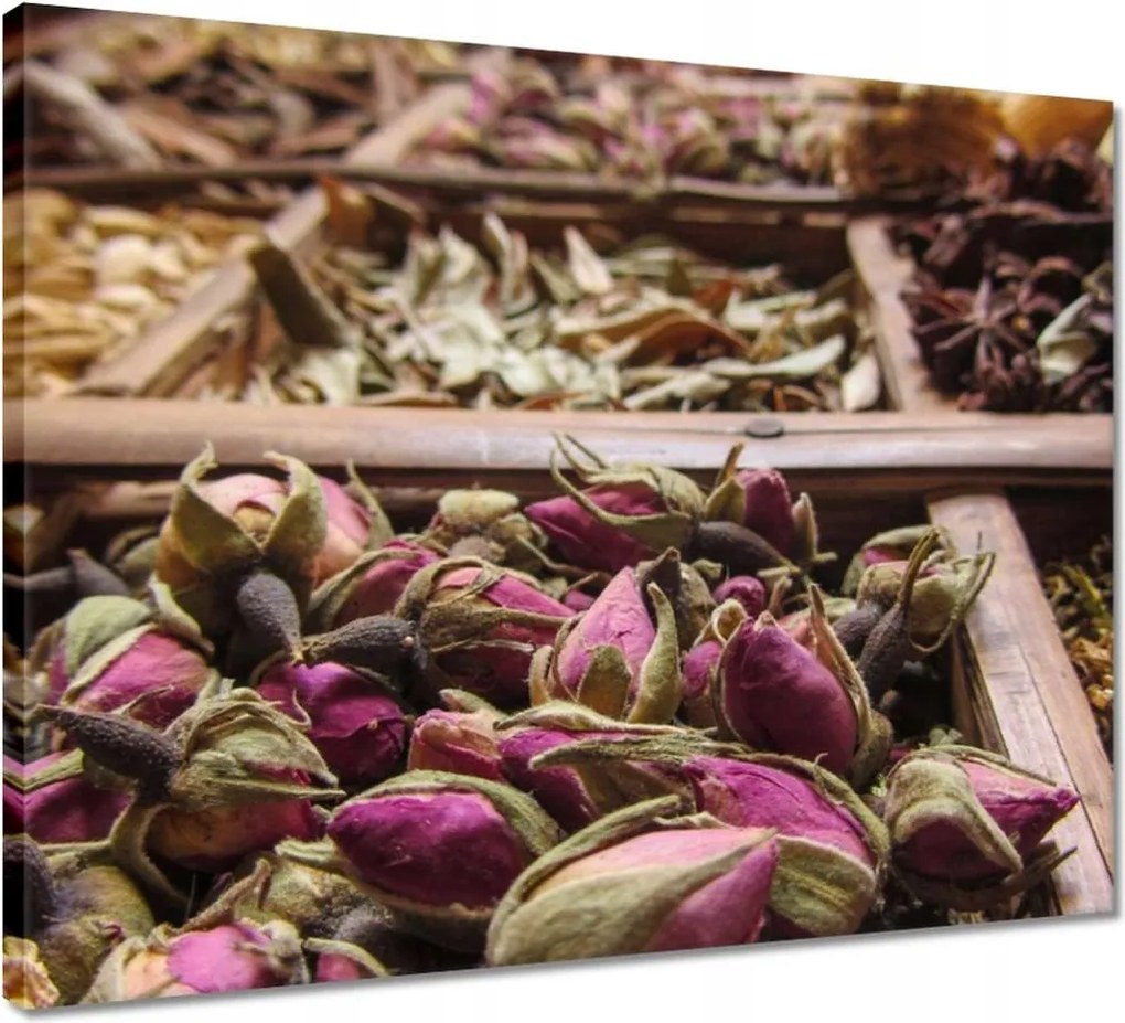 Vászonkép 50x40 Szárított fűszerek