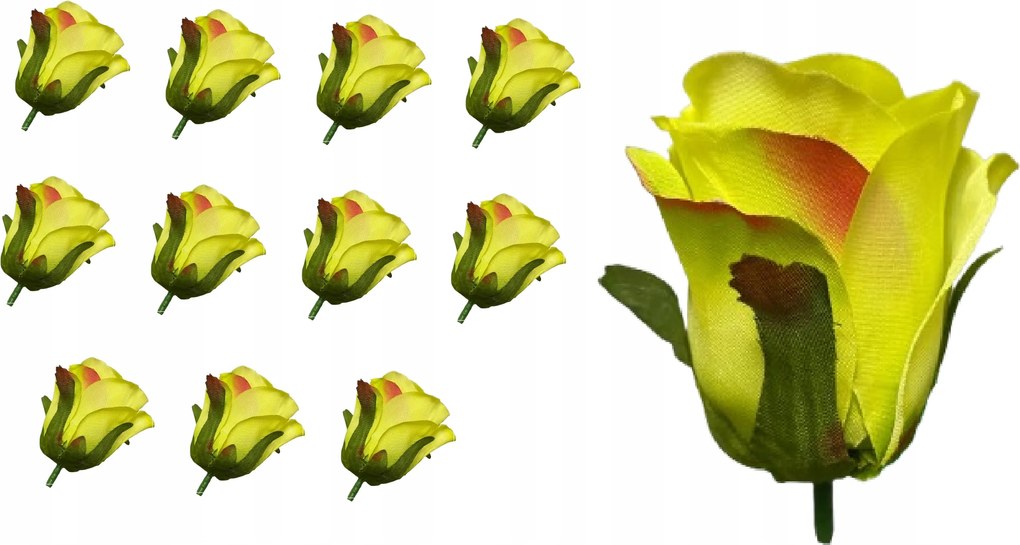 12X Mesterséges rózsa nád fej bimbó mesterséges rózsa virág rózsa