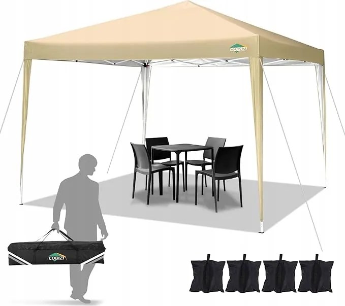 Cobizi pavilon 4 fal 3 x 3 x 2,7m vízálló összecsukható pavilon