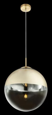 Globo 15858 Függeszték, metál arany, üveg átlátszó,arany, ø: 350, Foglalat típusa:1xE27 60W 230V